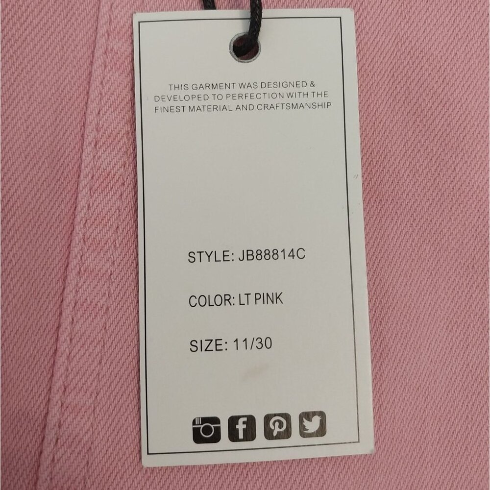 NWT Judy Blue Pink High Waist Pocket Denim Jogger Sz 11/30 - Picture 10 of 15